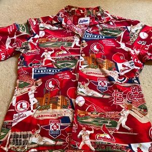 St. Louis Cardinals Hawaiian button up shirt large
